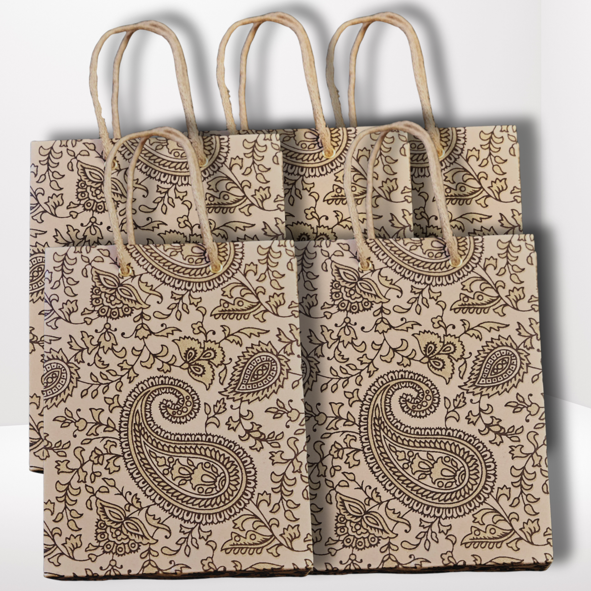 Paisley Love Gift Bags - Premium Handmade Paper