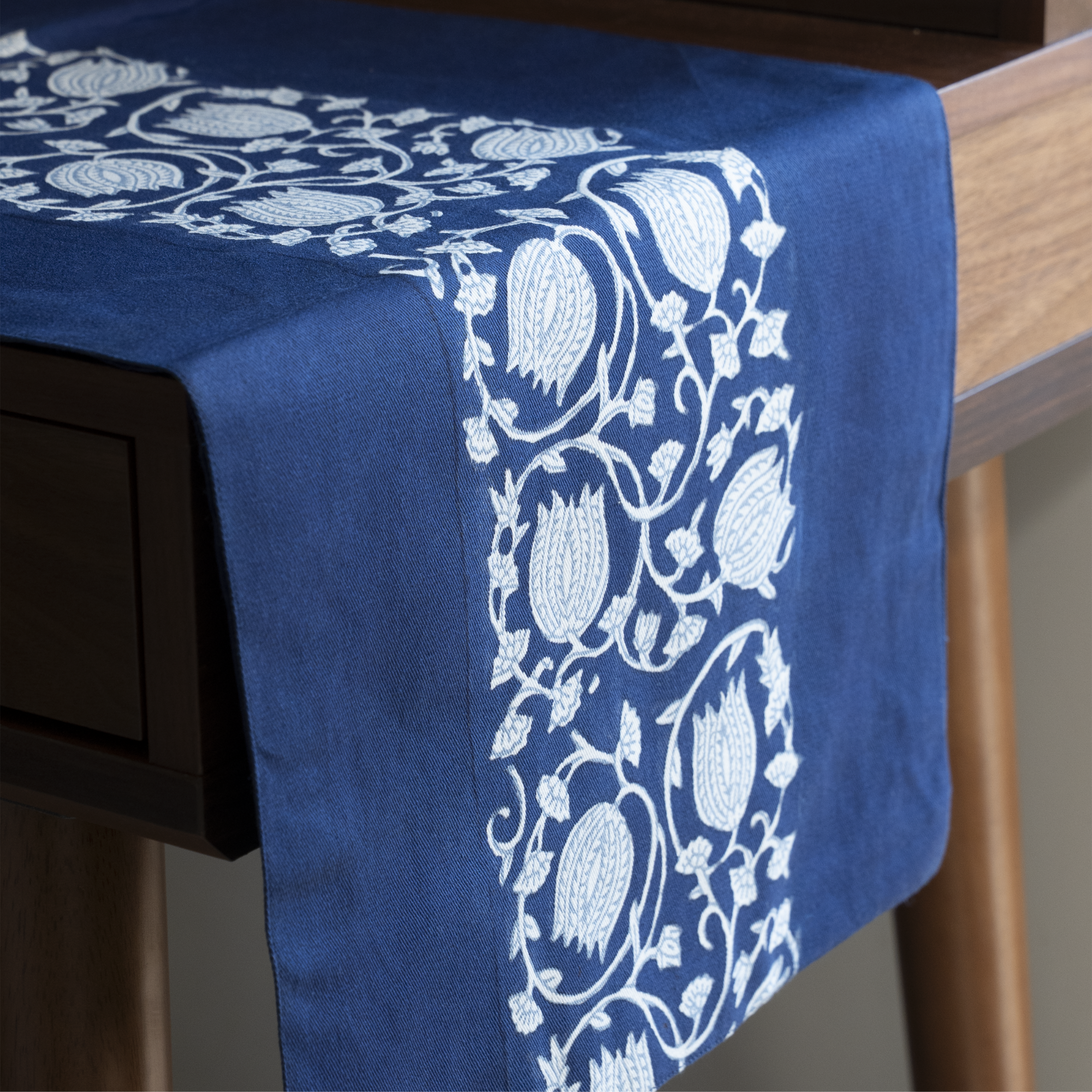 Blue Lotus Table Runner