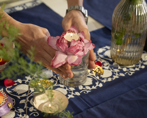 Blue Lotus Table Runner