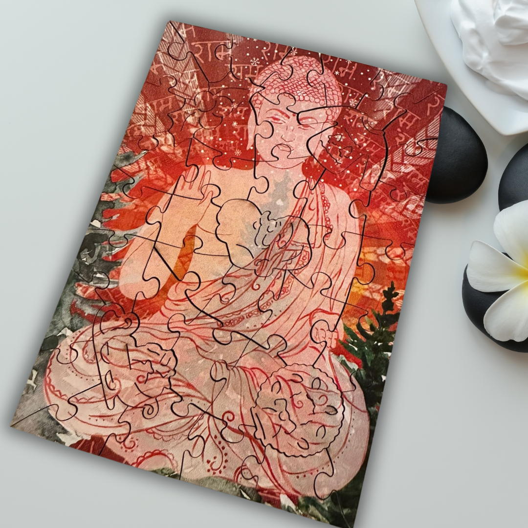 Mini Mindful Puzzle-Buddha in the Pines - DecoyCreative