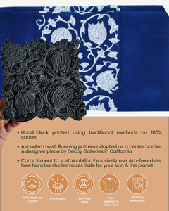 Blue Lotus Table Runner