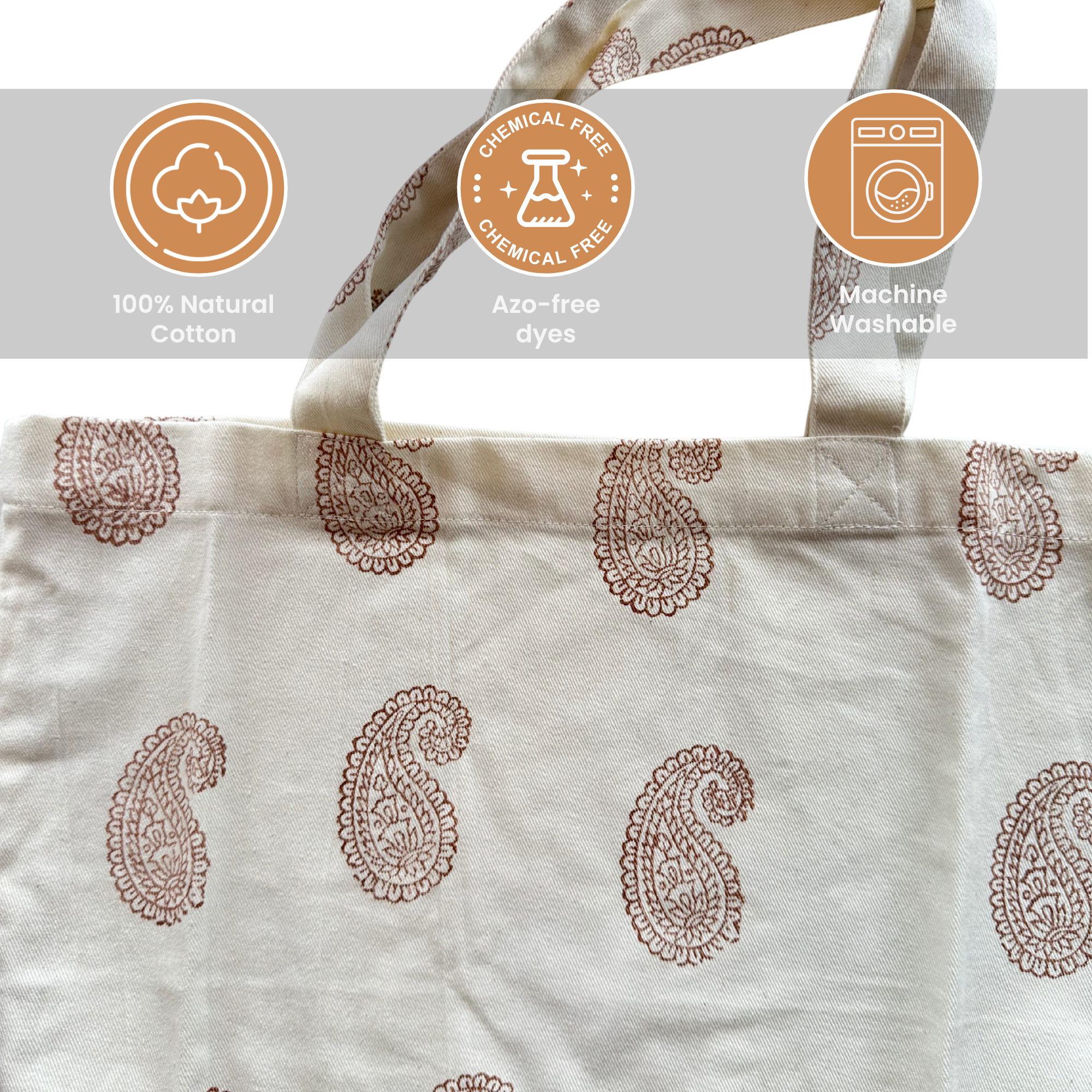 Paisley Love Tote Bag Sized for Everyday Use