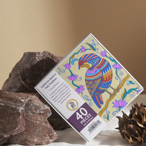 Mini Mindful Puzzle-California Quail in Folk Attire - DecoyCreative