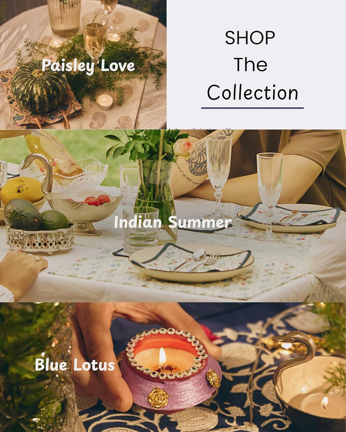Blue Lotus Table Mats - 100% Cotton