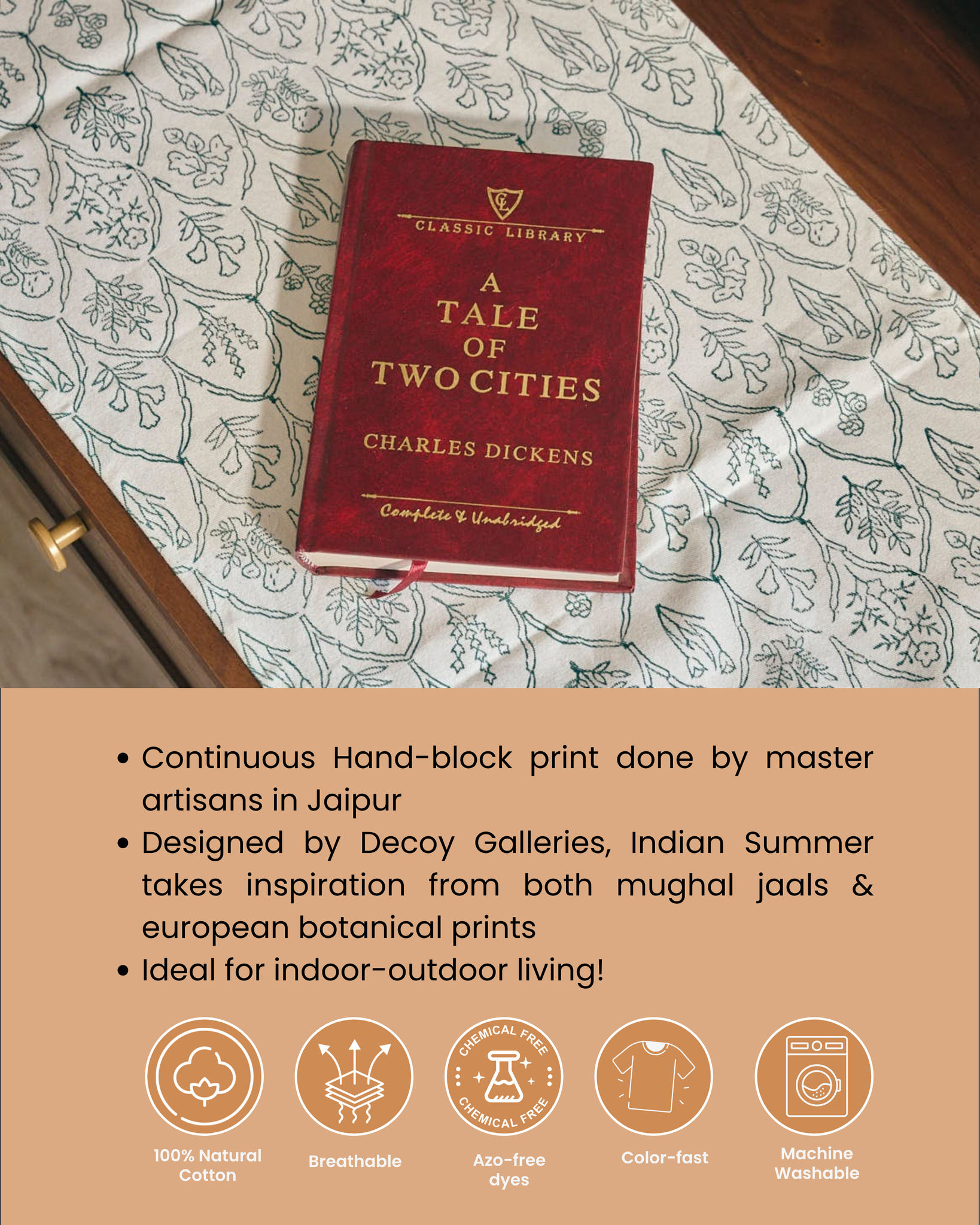 Indian Summer Botanical Table Runner
