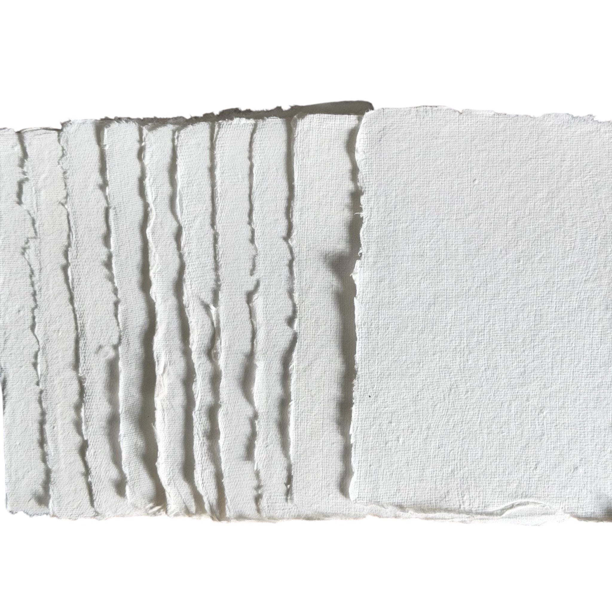 Deckled Edge Cotton Rag Paper 200gsm (Set of 25) - DecoyGalleries